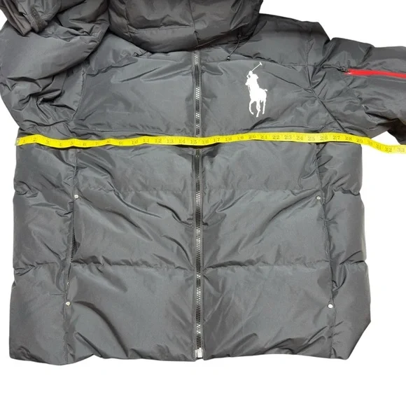 Polo Ralph Lauren Men's Big Pony Hooded Down Puffer Jacket Black Long Size 2XLT - Picture 11 of 16